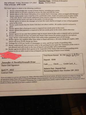 Please point out where your "clean up policy" is on this contract as you stated your policy is clearly listed in the contract.