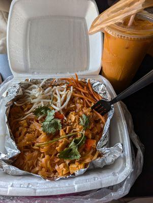 Pad Thai and Thai iced tea