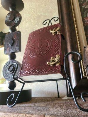 Fleur De Lis Leather Journal