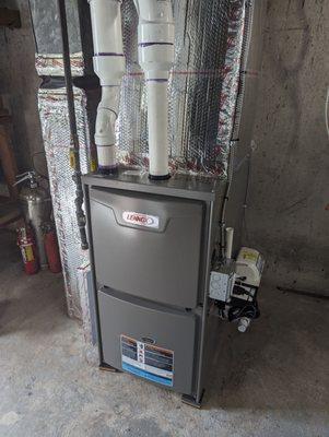 New furnace installation is complete. I'm a happy camper. Everything working and cleaned up within 5 hours of starting. Good job guys!