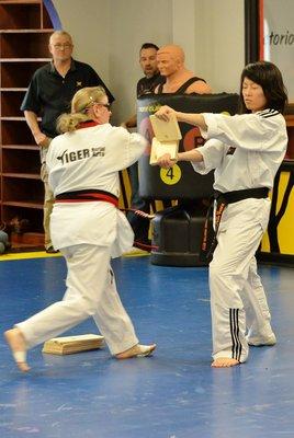 Tiger Martial Arts offers Taekwondo classes for adults.