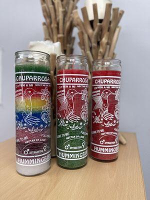 Chuparrosa- Hummingbird Candle. Often used to manifest the attraction of love but did you know you could manifest the removal of misfortunes