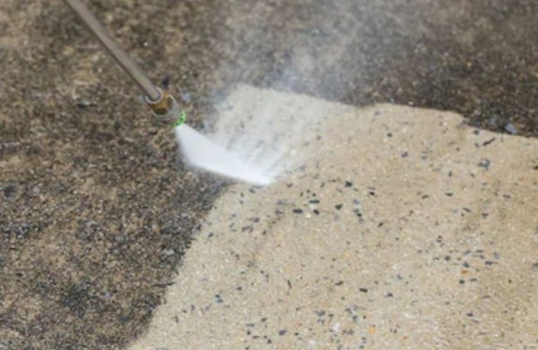 Pressure wash driveway