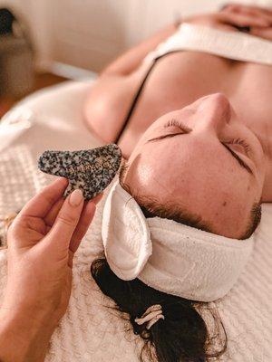 Gua Sha stones are available for purchase at our spa!