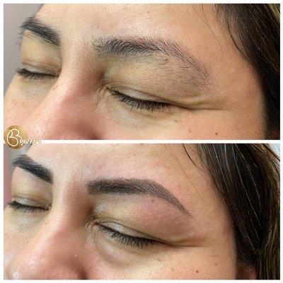 Brow shaping + tint (before and after)