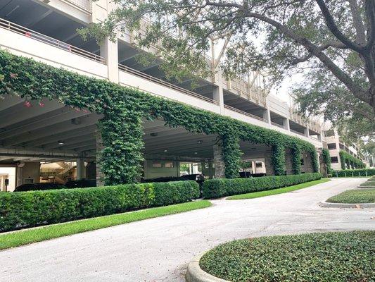 Free parking in a covered garage.