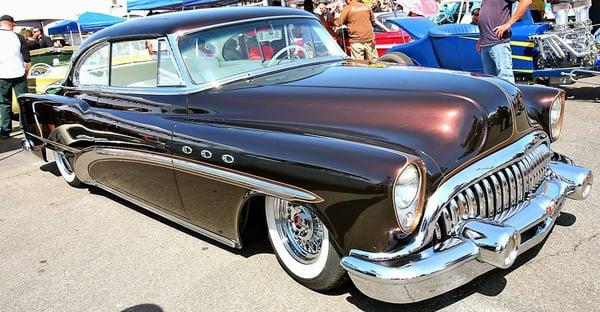 1953 Buick"Crown Royale We designed, custom painted and did custom bodywork hood,fenders,tailights & all the interior for Aj's Customs