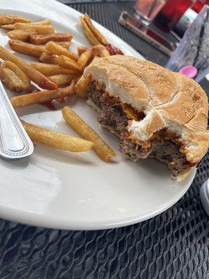 burger and fries