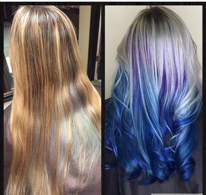 Hair by Kelly.  Beautiful colors!