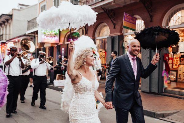 Wore the dress again for our second line parade!