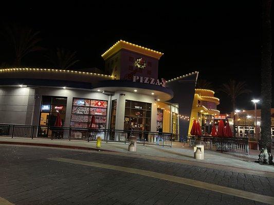 Front entrance located across from the Regal Edwards Theaters.