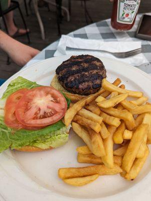 Burger and fries