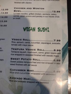 Vegan Options