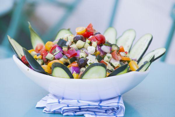 Our fresh organic salads rotate daily