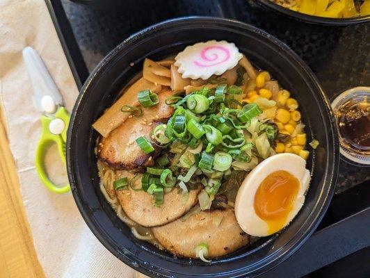 Spicy garlic miso ramen with pork belly