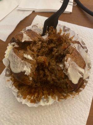 Because it was FREE...Carrot Cake Muffin & a Latte