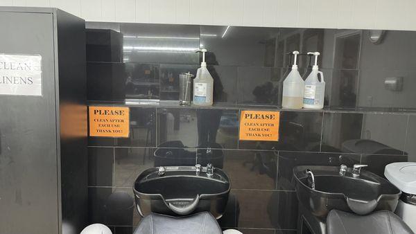 We used to keep all of our sanitizers here. Here is what it looks like every day now, with no sanitizer in sight.