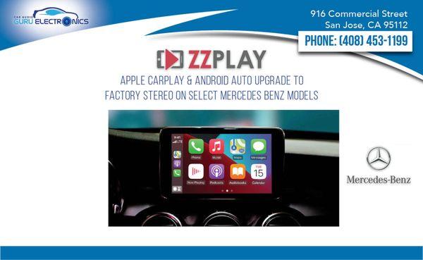 Add Apple CarPlay/Android Auto to your factory stereo on select Mercedes Benz models! Contact us details and pricing, we are happy to help!