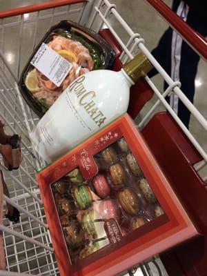 French Macarons, Shrimp Cocktail and RumChata... All I need to get through our last family holiday party ;)