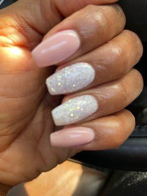 SNS powder over my natural nails.