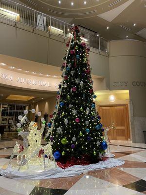 Inside the AMC lobby