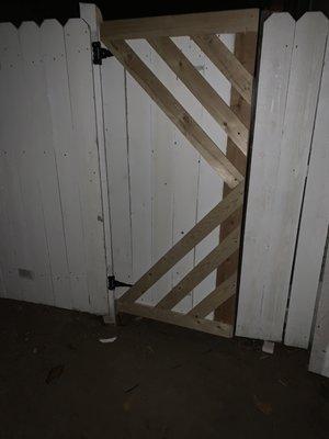 Building a fence door