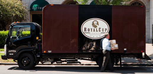 Royal Cup's Delivery truck