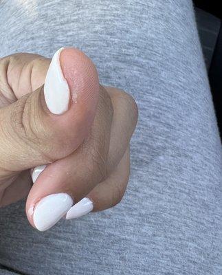 Dip Powder Nails not done properly $65