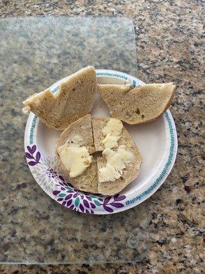 Bagel with butter. Really?????