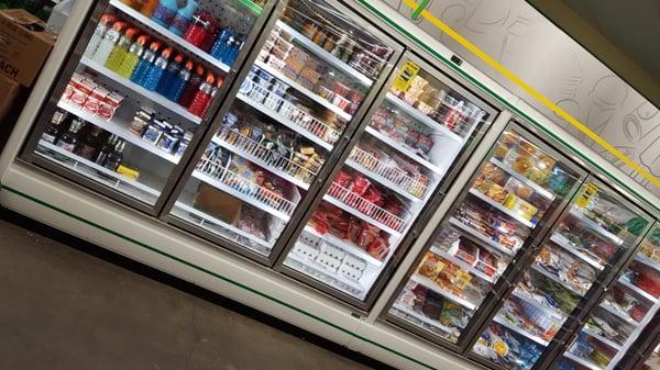 Dairy & freezer section.