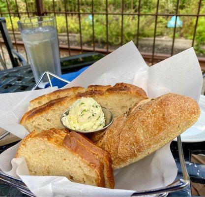 Homemade Bread Basket with whipped Vermont butter... This bread was all so fresh and delicious.