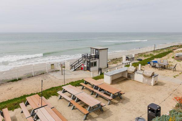 The manned lifeguard tower on our Academy beachfront property ensures Cadets are safe while surfing, swimming, and boogie boarding.