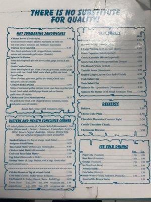 Menu, Right side