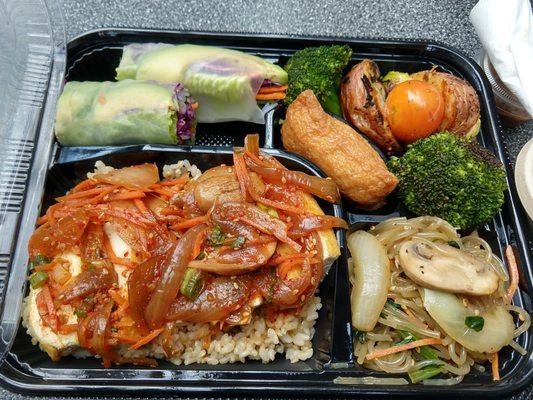 Vegetarian bento box, very satisfying and filling meal