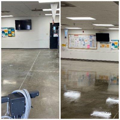 Before and After Concrete Sealant Service