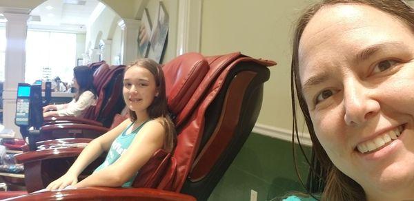 Spawn #2 and I getting our nails did!