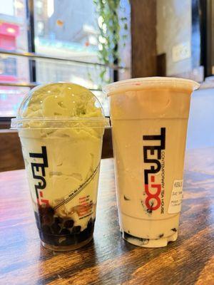 *.Fresh Avocado Smoothie & *.Oolong Milk Tea