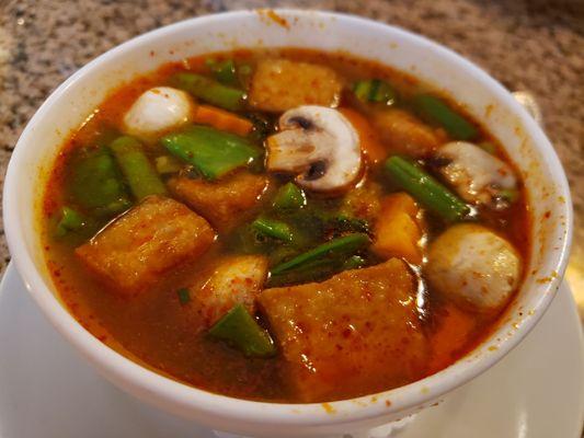 Vegetable Tom Yum Soup. A really good one!!