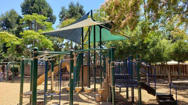 Jungle gym in bigger kids play area