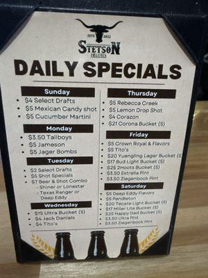 Good bar specials