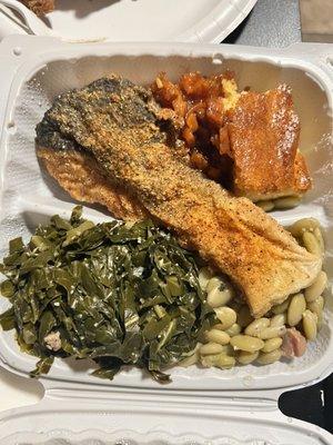 Can't go wrong with Collard Greens and Salmon