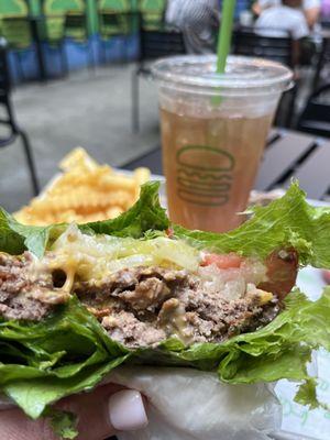 Cheeseburger in lettuce wrap!