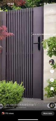 Modern Contemporary Aluminum Garden Gate with smart lock