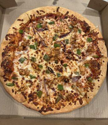 Chicken tikka pizza