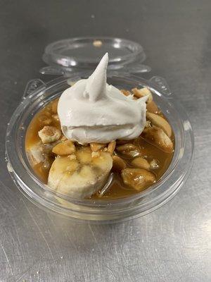 Banana caramel pudding