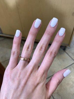 Color is nice on her hand.