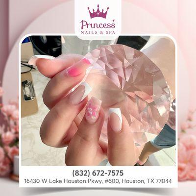 Beautiful nails are just an appointment away! 
 Discover our range of stunning nail designs at Princess Nails & Spa. Book now!  
________