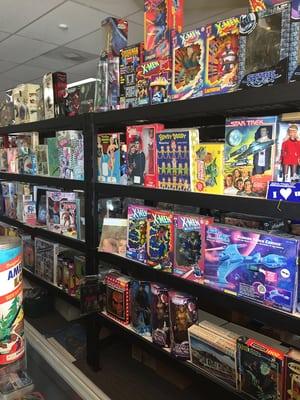 Vintage toys at Sports and Movie Stuff in Simi Valley.