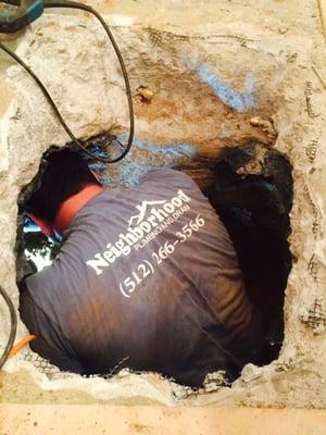 Slab Drain Repair - Lakeway, Tx