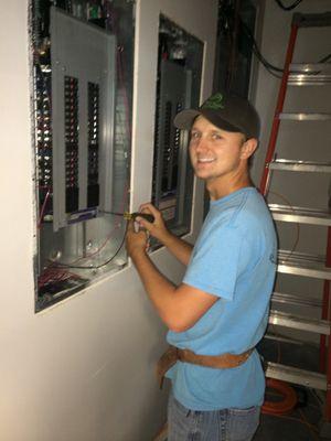 Brent is making up a panel located in the Busy Bee Store in Live Oak, FL